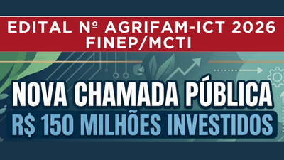 Oportunidade para projetos de Agricultura Familiar O MCTI e a Finep acabam de lançar uma nova Chamada Pública